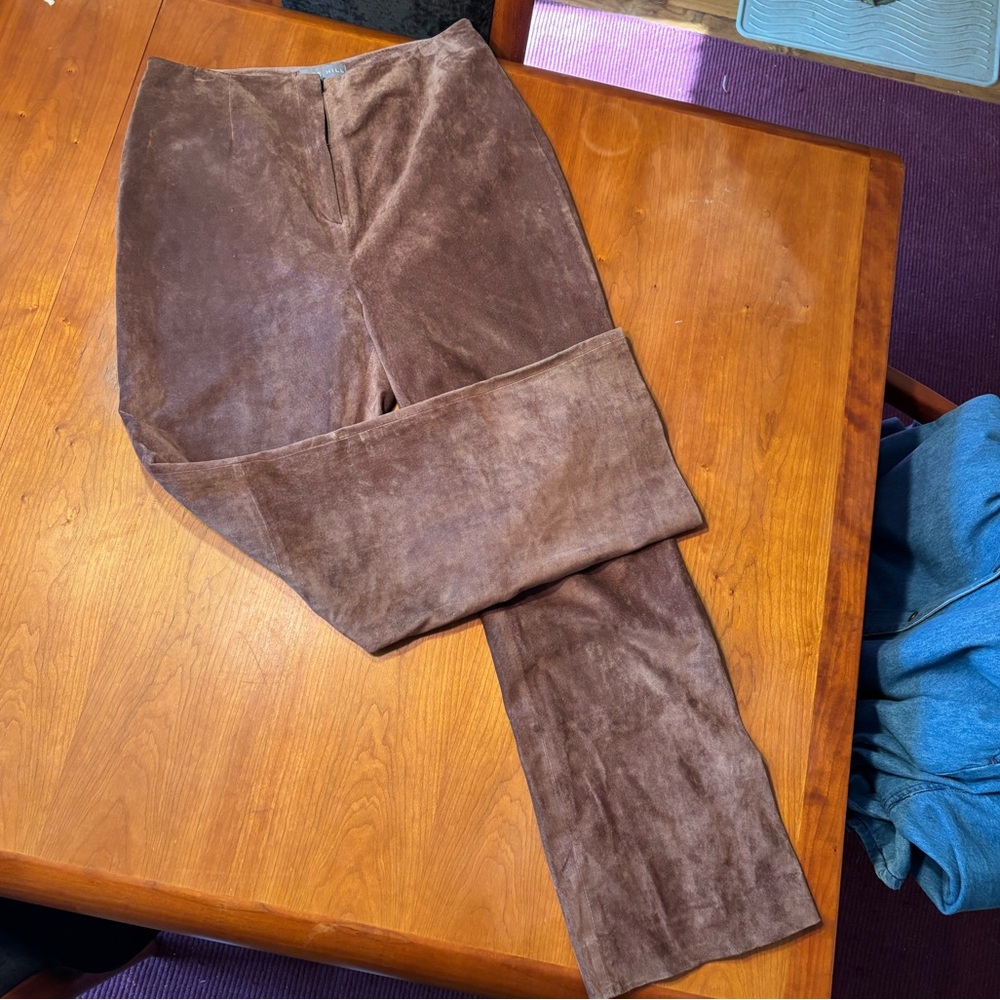 Kate Hill Chocolate Suede Trousers